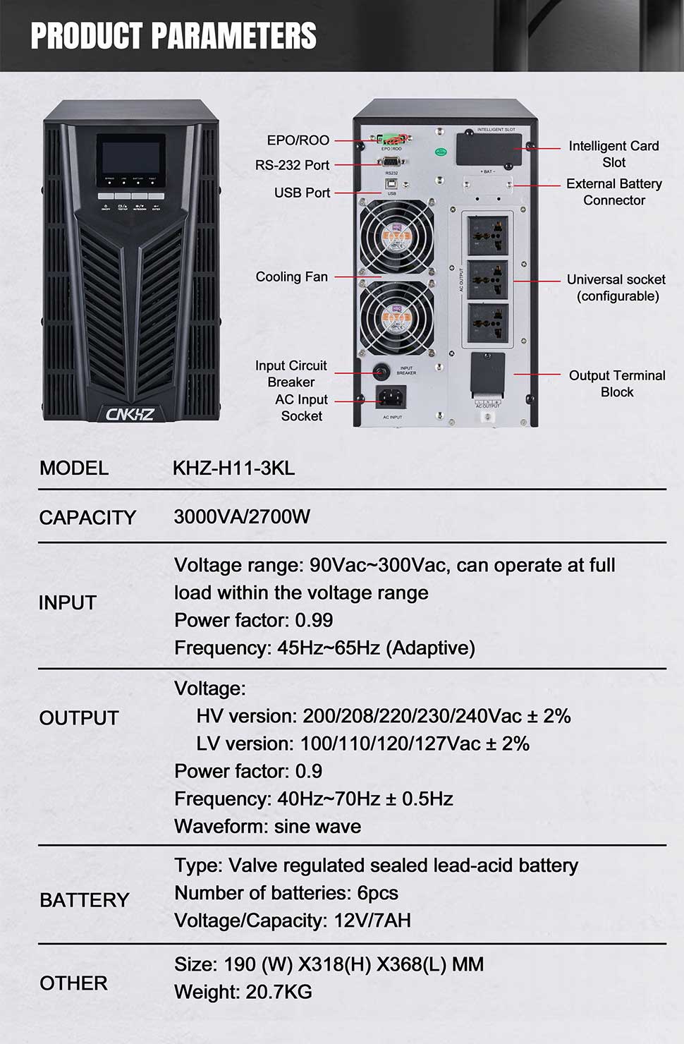 KHZ-H11-3KVA